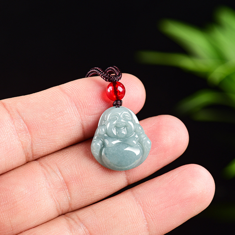 Vintage Fashion Enthusiasts - Kalung Liontin Buddha Guanyin Giok Myanmar