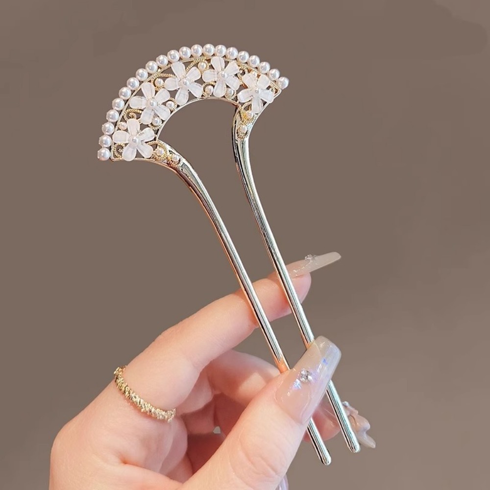 Vintage Fashion Stores - 1 Buah Aksesori Rambut U-Pin Mutiara