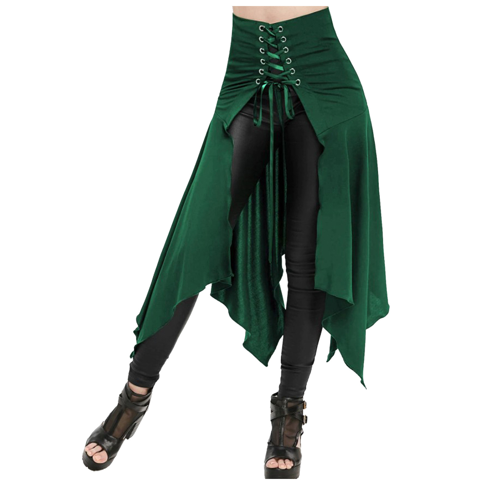 Vintage Fashion Dresses - Rok Gotik Rok Pinggang Tinggi Antik