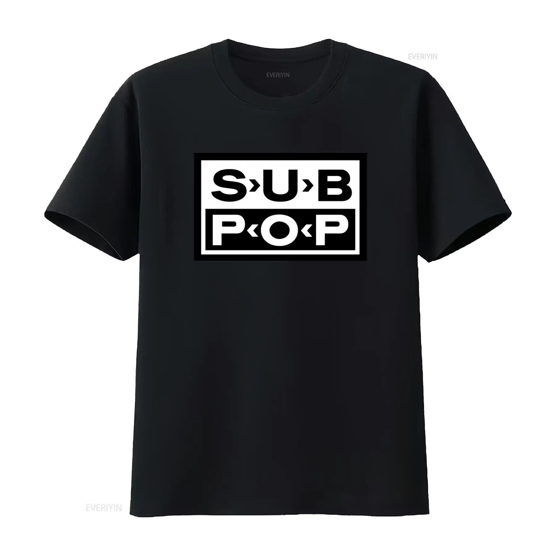 Kaos Logo Sub Pop Hitam dengan - Vintage Fashion Jersey ulasan dan harga